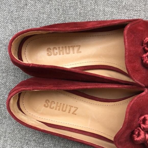 SCHUTZ Tasseled Suede Leather Flats/Loafers - Made in Brazil - Picture 5 of 12